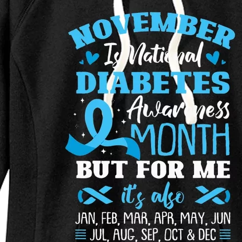 November Is National Diabetes Awareness Month Women's Fleece Hoodie