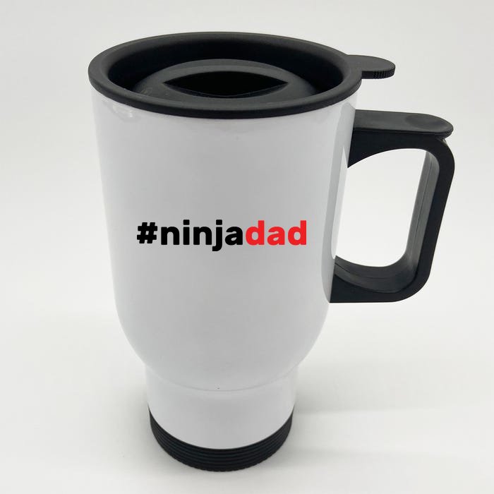 Ninja Dad Front & Back Stainless Steel Travel Mug