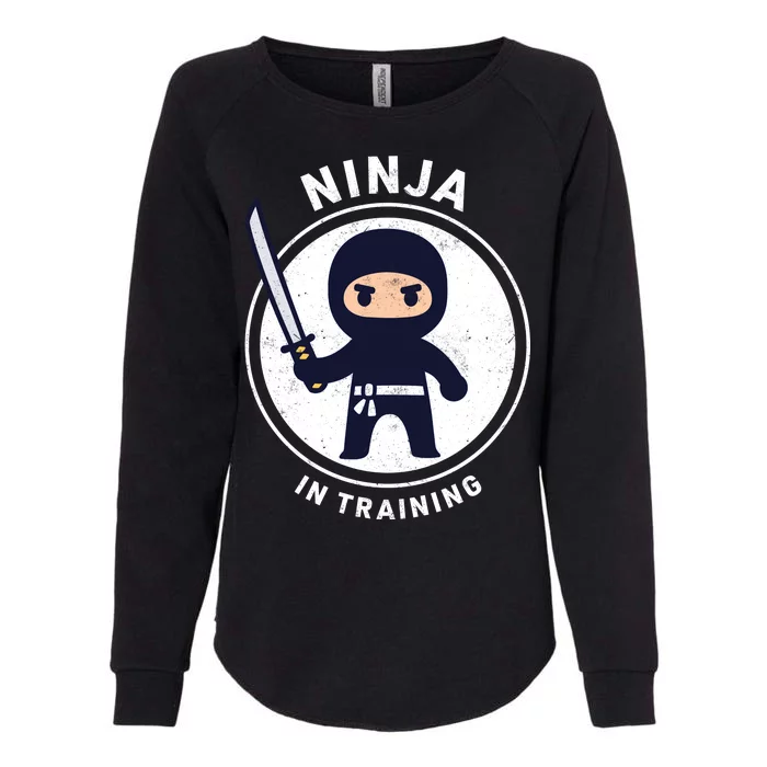 Ninja In Training Sword Womens California Wash Sweatshirt