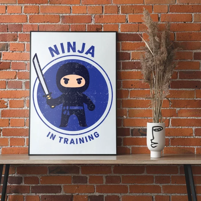 Ninja In Training Sword Poster