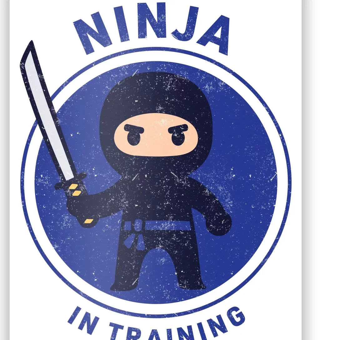 Ninja In Training Sword Poster