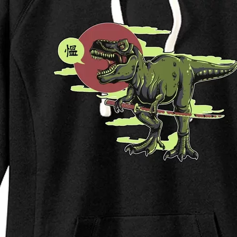 Ninja T-Rex Women's Fleece Hoodie