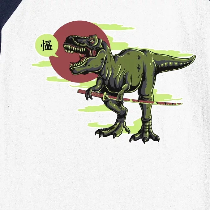 Ninja T-Rex Baseball Sleeve Shirt