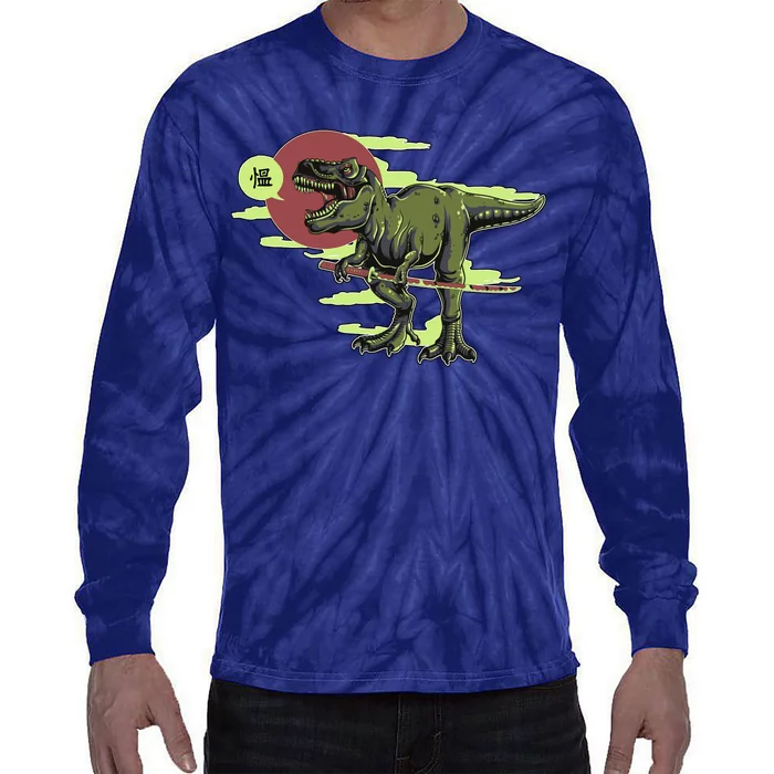 Ninja T-Rex Tie-Dye Long Sleeve Shirt