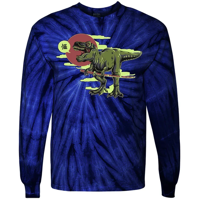 Ninja T-Rex Tie-Dye Long Sleeve Shirt