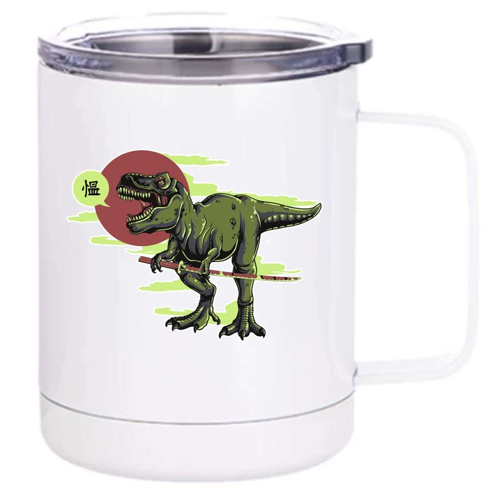 Ninja T-Rex Front & Back 12oz Stainless Steel Tumbler Cup