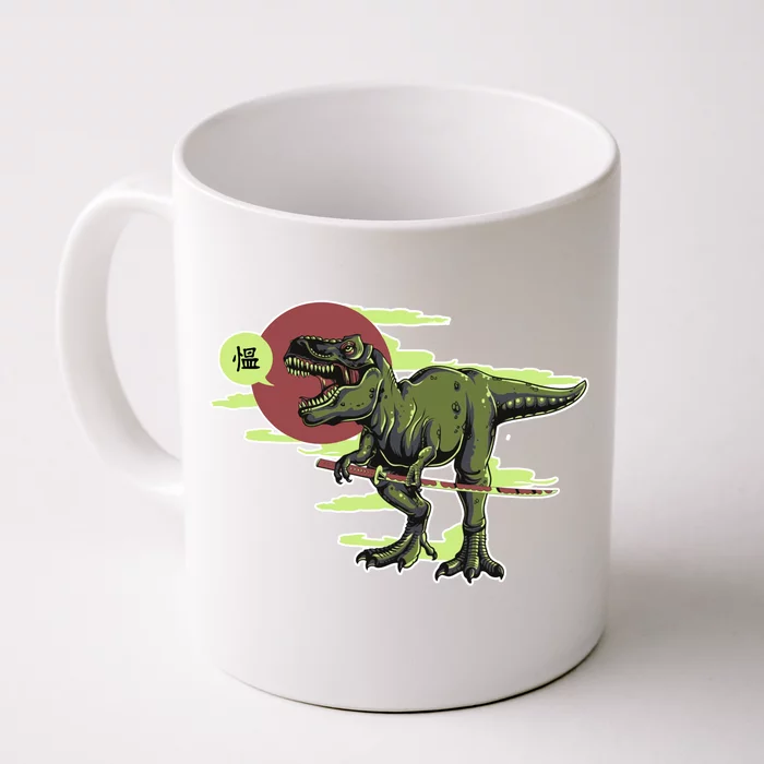 Ninja T-Rex Front & Back Coffee Mug