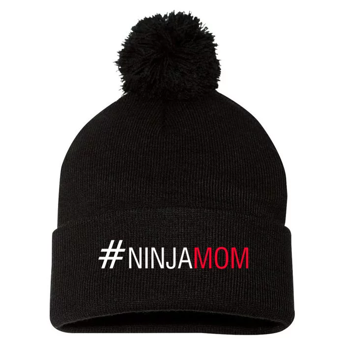 #NinjaMom Pom Pom 12in Knit Beanie