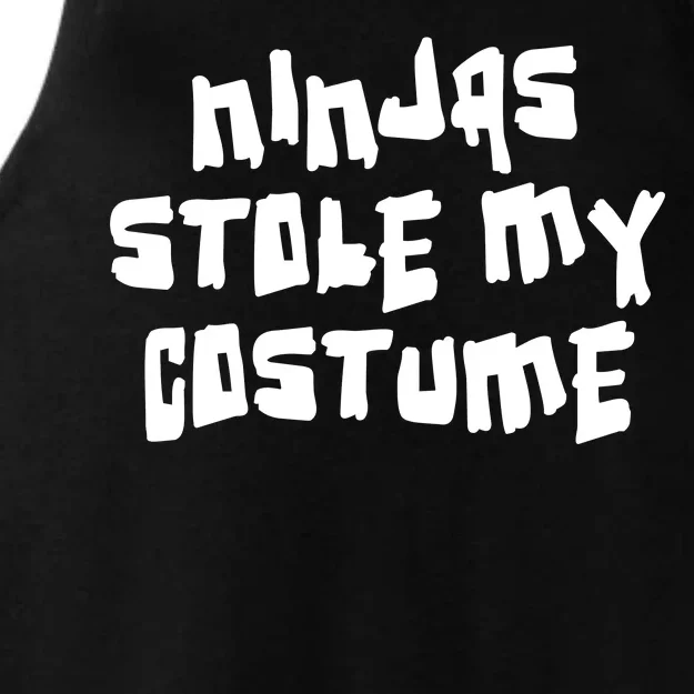 Ninjas Stole My Costume Halloween Ladies Tri-Blend Wicking Tank