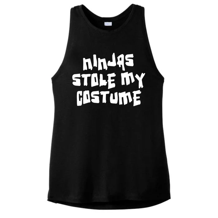 Ninjas Stole My Costume Halloween Ladies Tri-Blend Wicking Tank