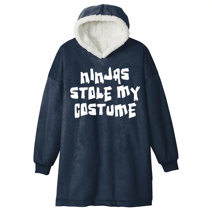 Ninjas Stole My Costume Halloween Hooded Wearable Blanket