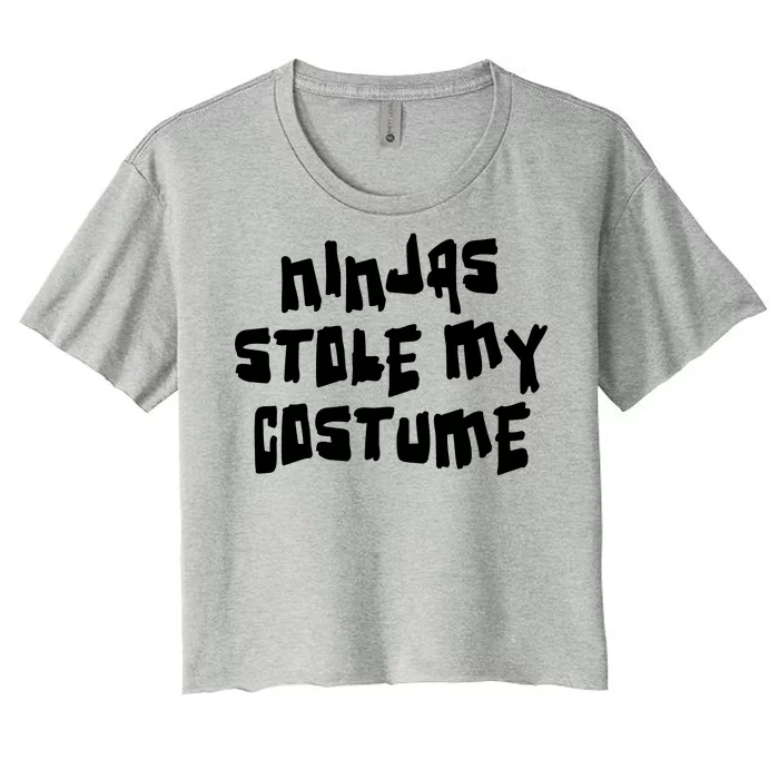 Ninjas Stole My Costume Halloween Women's Crop Top Tee