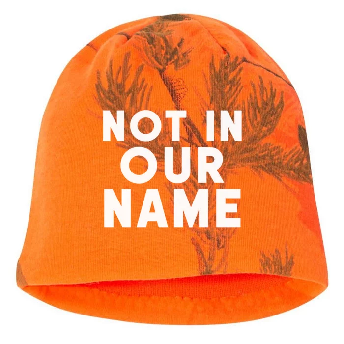 Not In Our Name Free Gaza Stop War In Palestine Kati - Camo Knit Beanie