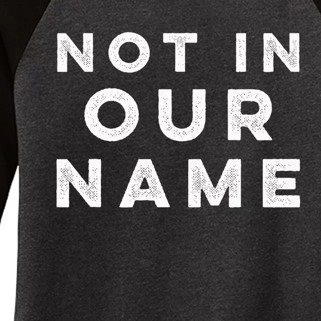 Not In Our Name Jews Say Cease Fire Now Women's Tri-Blend 3/4-Sleeve Raglan Shirt