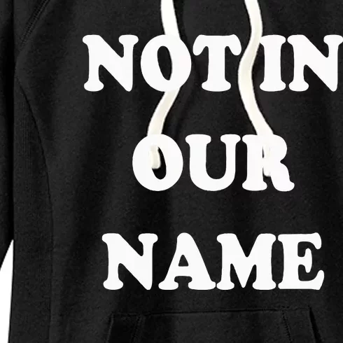 Not in Our Name American Jews Ceasefire Now Women's Fleece Hoodie