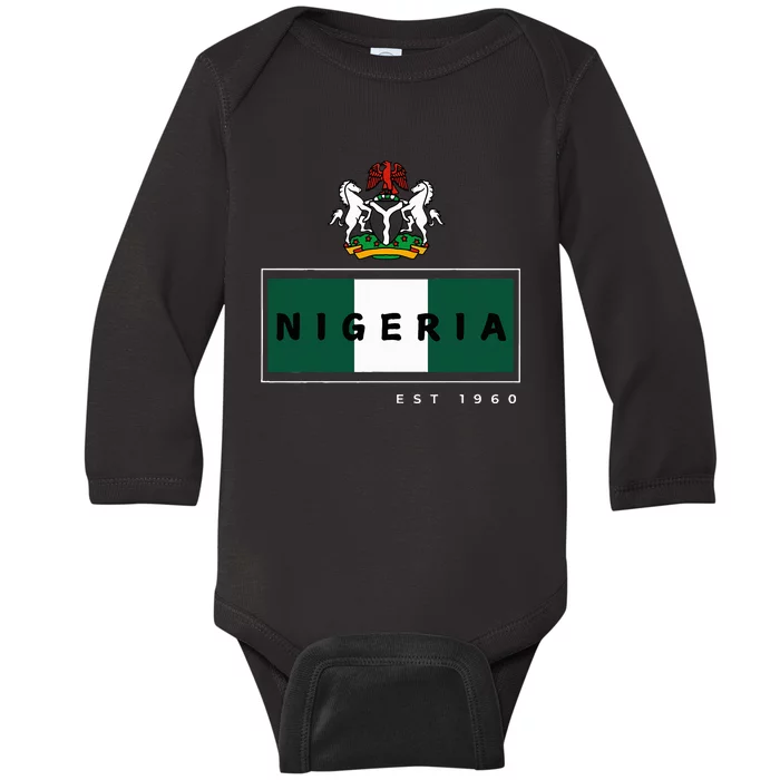 Nigeria Independence Proudly Nigeria Baby Long Sleeve Bodysuit