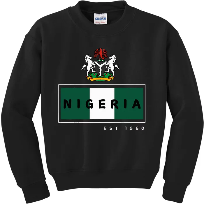 Nigeria Independence Proudly Nigeria Kids Sweatshirt