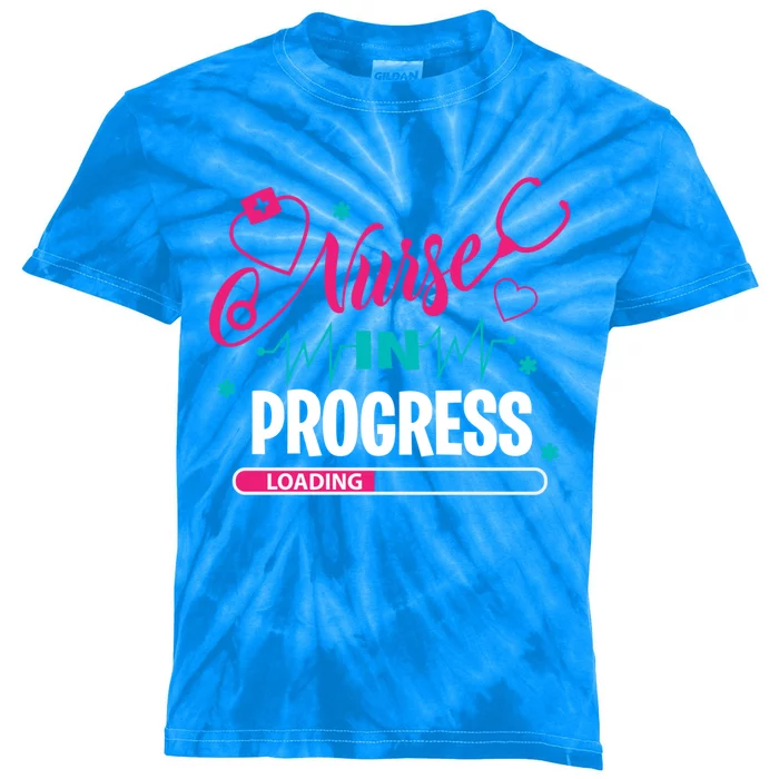 Nurse In Progress Nursing School Student Future Nurse Life Gift Kids Tie-Dye T-Shirt