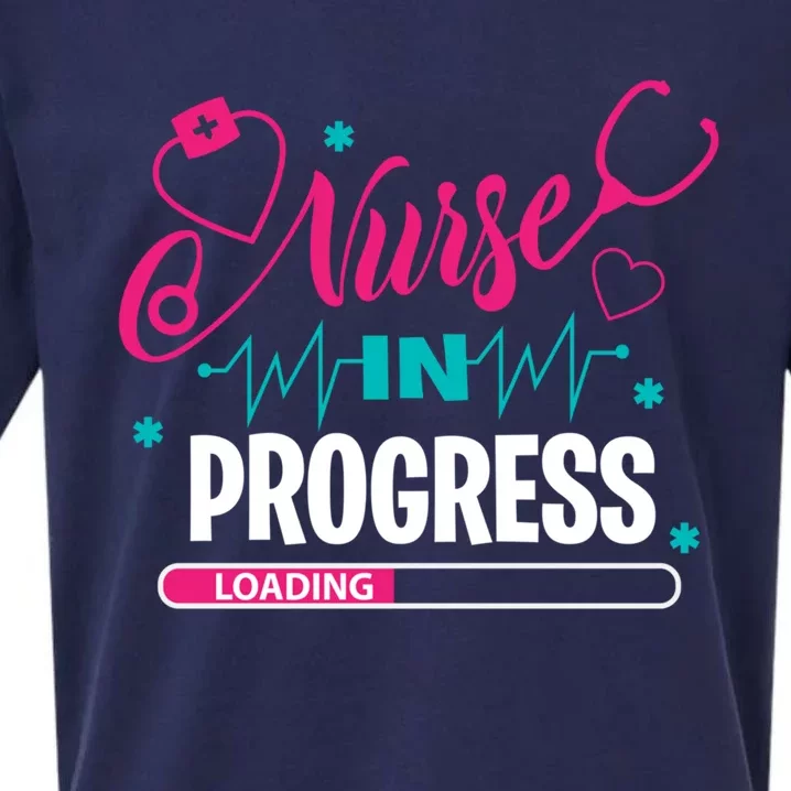 Nurse In Progress Nursing School Student Future Nurse Life Gift Sueded Cloud Jersey T-Shirt