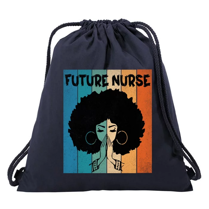 Nurse In Progress Unapologetically Dope Black Future Nurse Gift Drawstring Bag