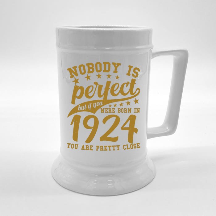 Nobody Is Perfect Born In 1924 100th Birthday Front & Back Beer Stein