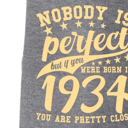 Nobody Is Perfect Born In 1934 90th Birthday Doggie 3-End Fleece Hoodie