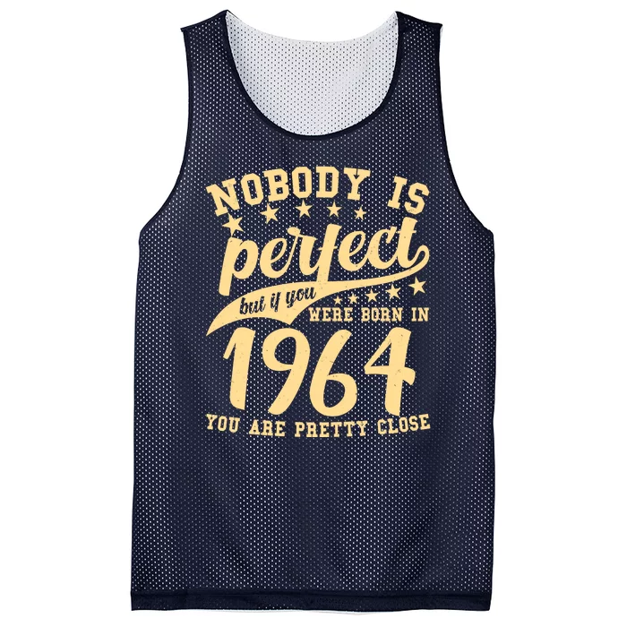 Nobody Is Perfect Born In 1964 60th Birthday Mesh Reversible Basketball Jersey Tank