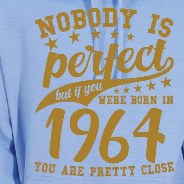 Nobody Is Perfect Born In 1964 60th Birthday Unisex Surf Hoodie