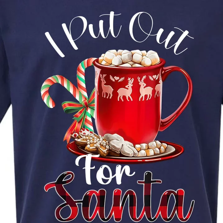 Naughty I Put Out For Santa Christmas Xmas Sueded Cloud Jersey T-Shirt