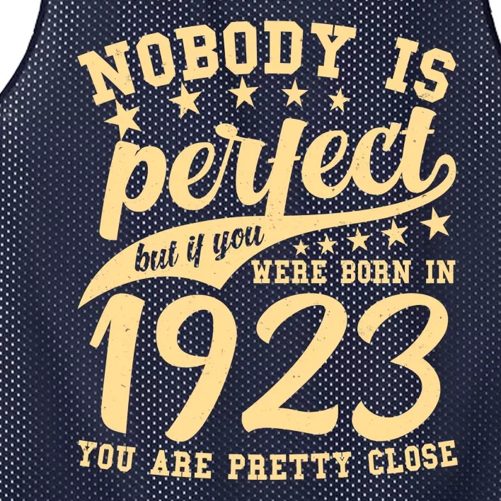 Nobody Is Perfect Born In 1923 100th Birthday Mesh Reversible Basketball Jersey Tank