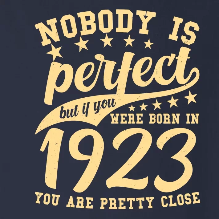 Nobody Is Perfect Born In 1923 100th Birthday Toddler Long Sleeve Shirt