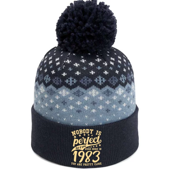 Nobody Is Perfect Born In 1983 40th Birthday The Baniff Cuffed Pom Beanie