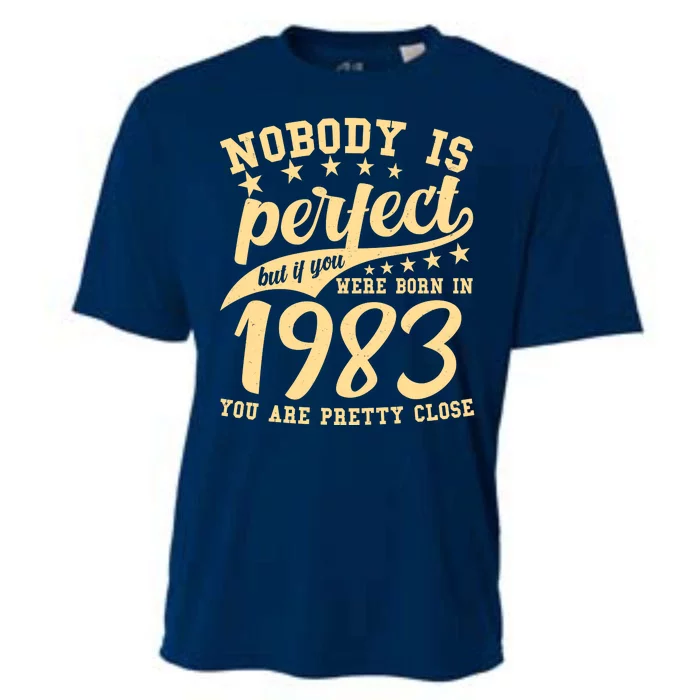 Nobody Is Perfect Born In 1983 40th Birthday Cooling Performance Crew T-Shirt