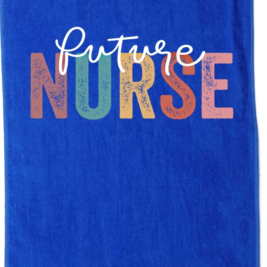 Nurse In Progress Nursing School Student Future Nurse Funny Gift Platinum Collection Golf Towel