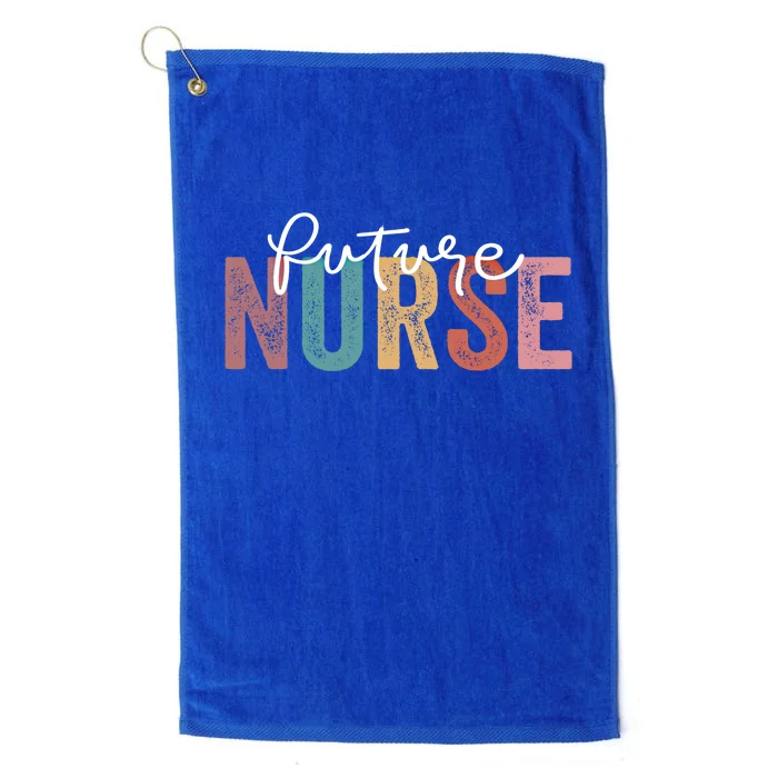 Nurse In Progress Nursing School Student Future Nurse Funny Gift Platinum Collection Golf Towel