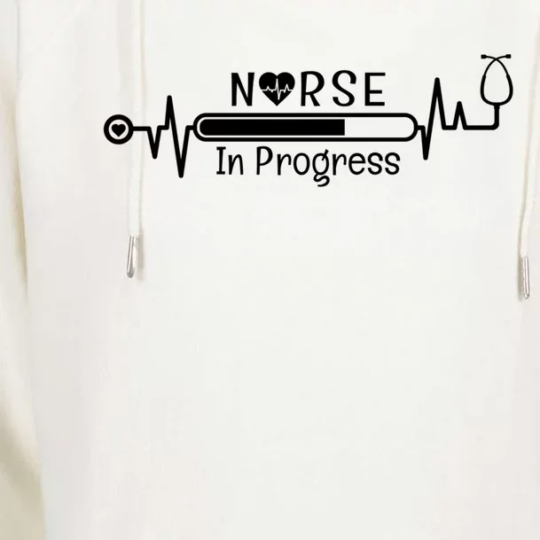 Nurse In Progress Nursing Student School Training Cool Gift Womens Funnel Neck Pullover Hood