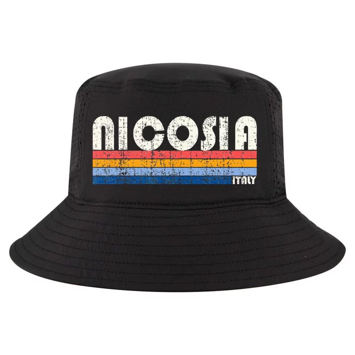 Nicosia Italy Retro 70s 80s Style Cool Comfort Performance Bucket Hat