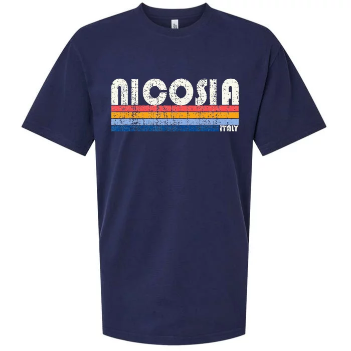 Nicosia Italy Retro 70s 80s Style Sueded Cloud Jersey T-Shirt