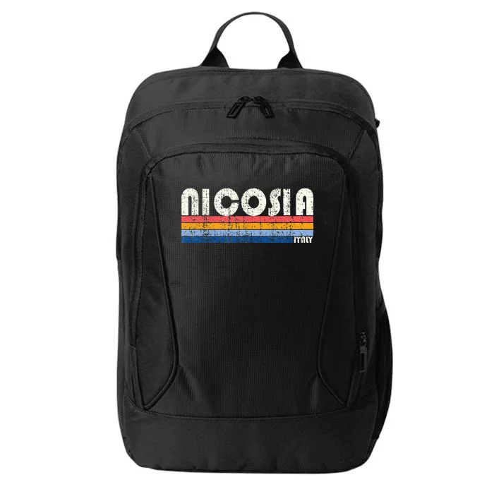 Nicosia Italy Retro 70s 80s Style City Backpack