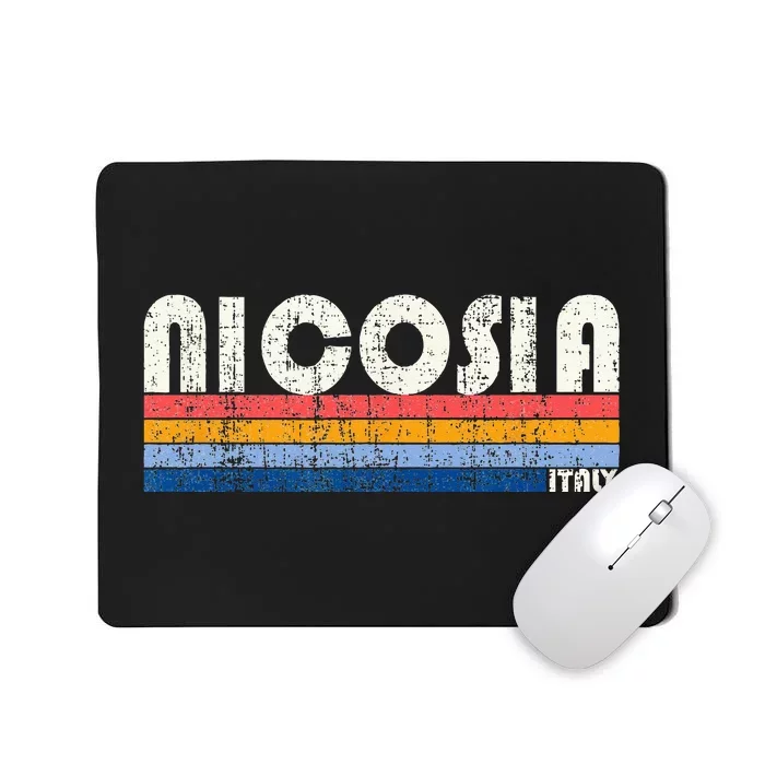 Nicosia Italy Retro 70s 80s Style Mousepad