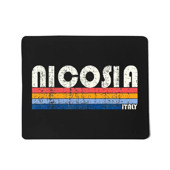 Nicosia Italy Retro 70s 80s Style Mousepad