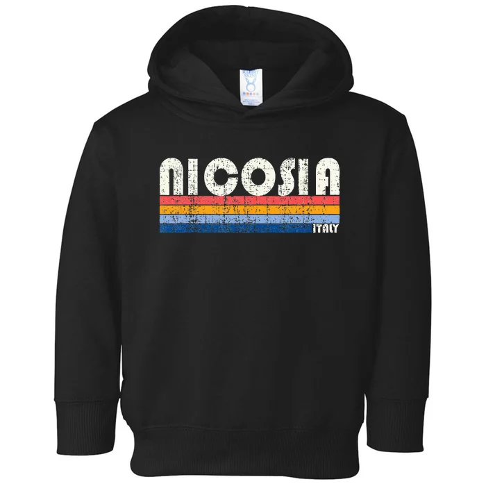 Nicosia Italy Retro 70s 80s Style Toddler Hoodie