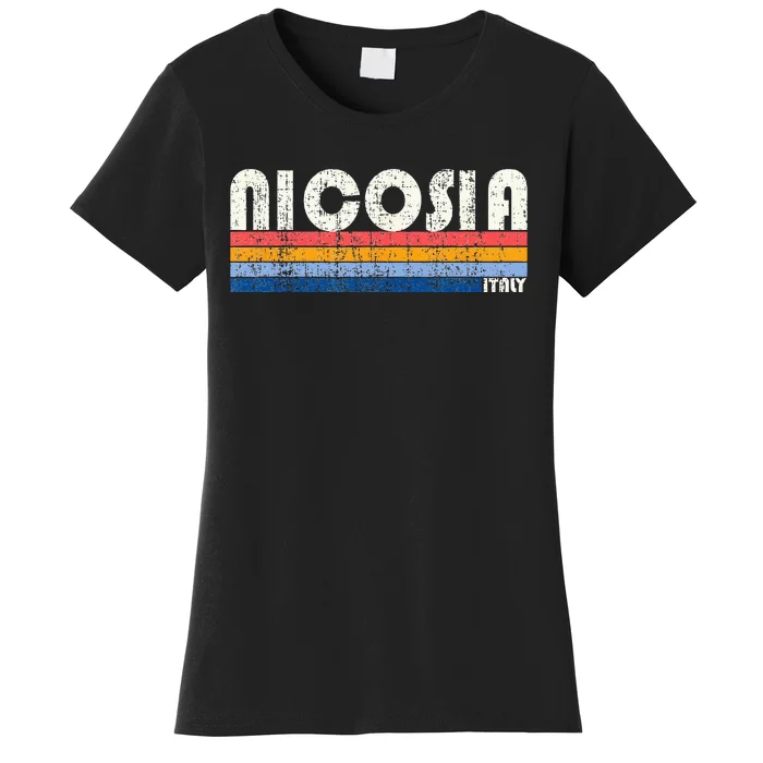 Nicosia Italy Retro 70s 80s Style Women's T-Shirt