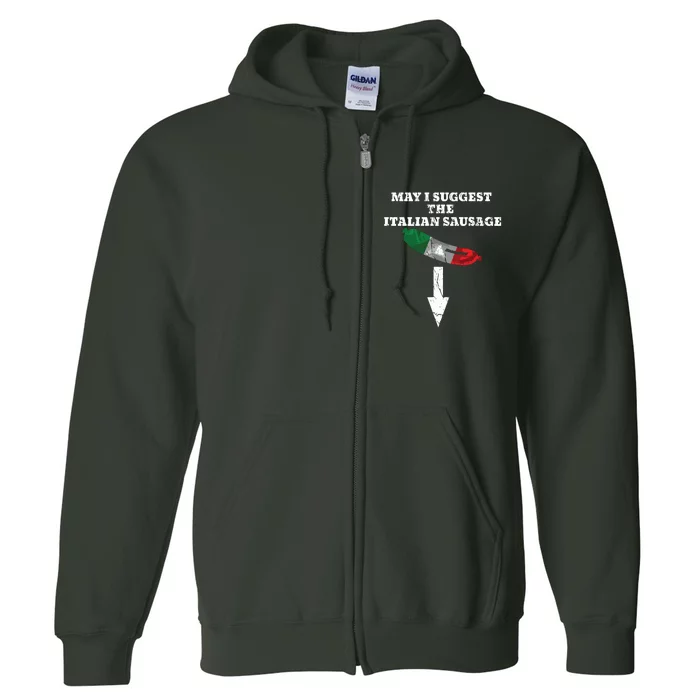 Naughty Italian Sausage Shirts Funny Italian Sausage Full Zip Hoodie