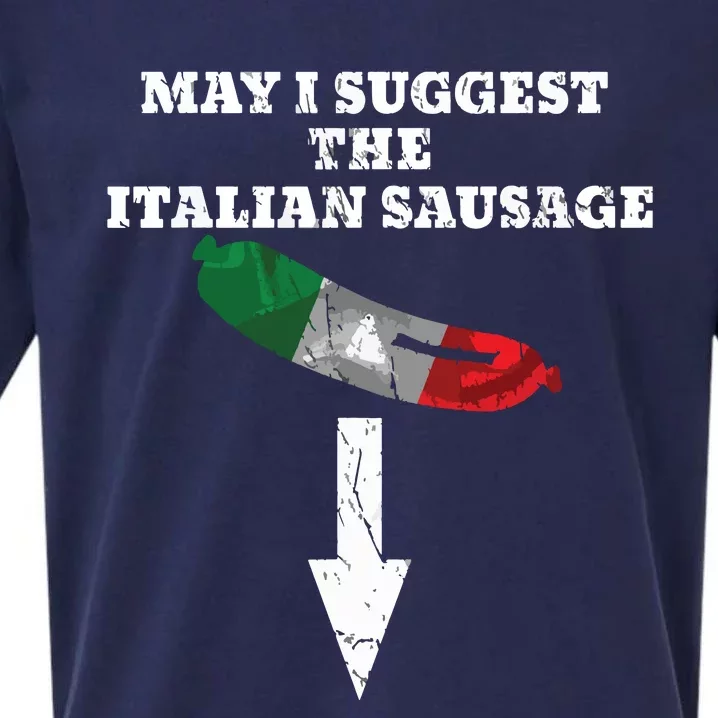 Naughty Italian Sausage Shirts Funny Italian Sausage Sueded Cloud Jersey T-Shirt