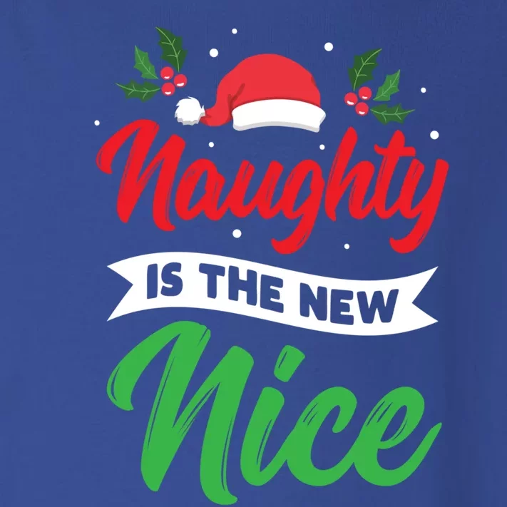 Naughty Is The New Nice Clothes Funny Holiday Gift Christmas Cool Gift Toddler Long Sleeve Shirt