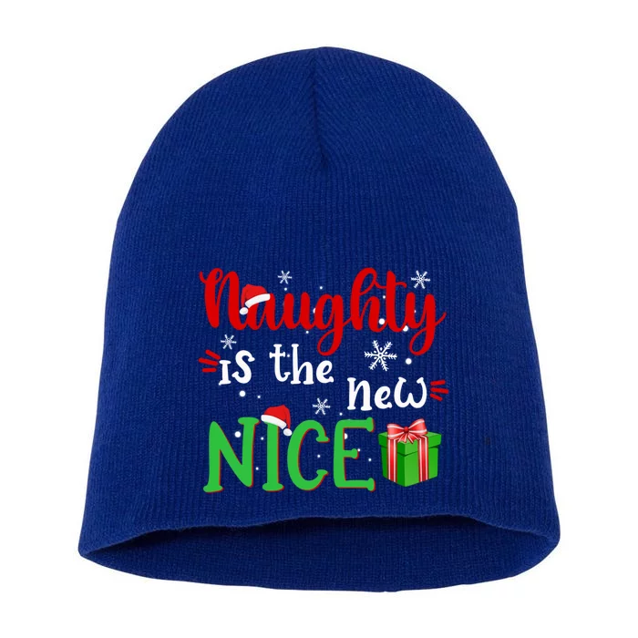 Naughty Is The New Nice Funny Santa Joke Christmas Humor Cute Gift Short Acrylic Beanie