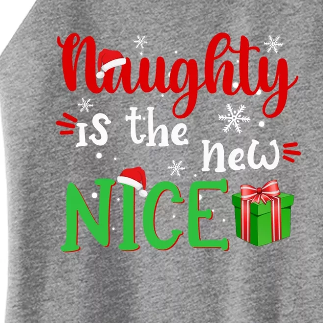 Naughty Is The New Nice Funny Santa Joke Christmas Humor Cute Gift Women’s Perfect Tri Rocker Tank