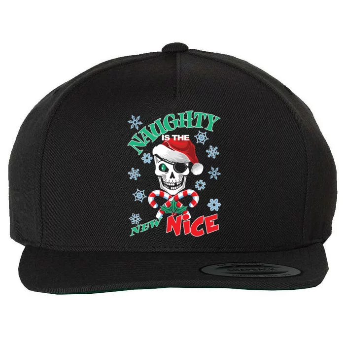 Naughty Is The New Nice Funny SantaS List Christmas Funny Gift Wool Snapback Cap