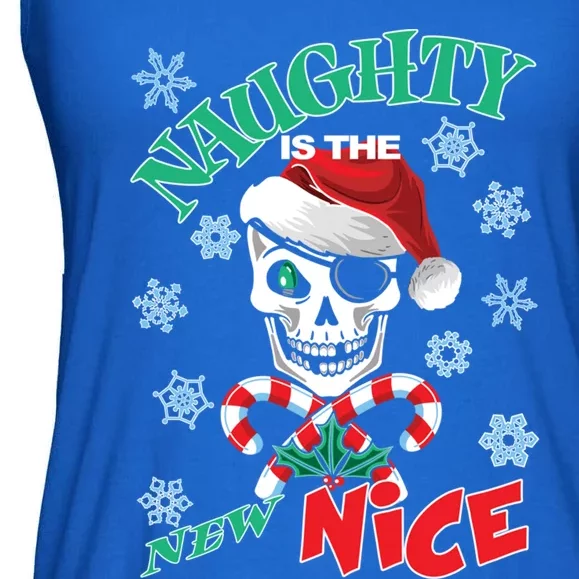 Naughty Is The New Nice Funny SantaS List Christmas Funny Gift Ladies Essential Flowy Tank